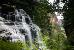 The most beautiful waterfalls in the Blue Mountain Australia